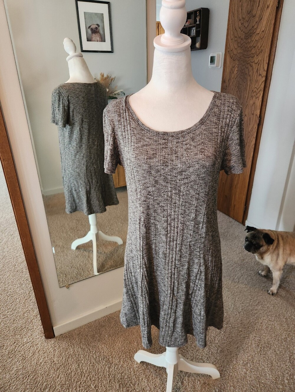 (2 For $15) Forever 21 Gray Short Sleeve Mini Dress